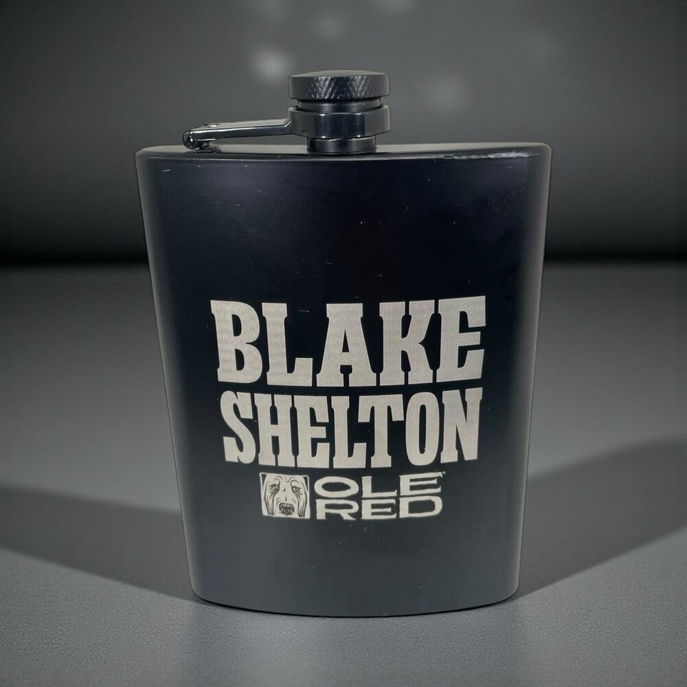 NEW Blake Shelton 8 oz Stainless Steel Flask Ole Red Tour Country Star The Voice